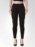 Jompers Women Black Smart Slim Fit Solid Regular Trousers - Distacart