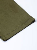 Jompers Women Olive Green Smart Slim Fit Solid Regular Trousers - Distacart