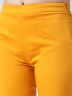 Jompers Women Mustard Smart Slim Fit Solid Regular Trousers ( Yellow ) - Distacart