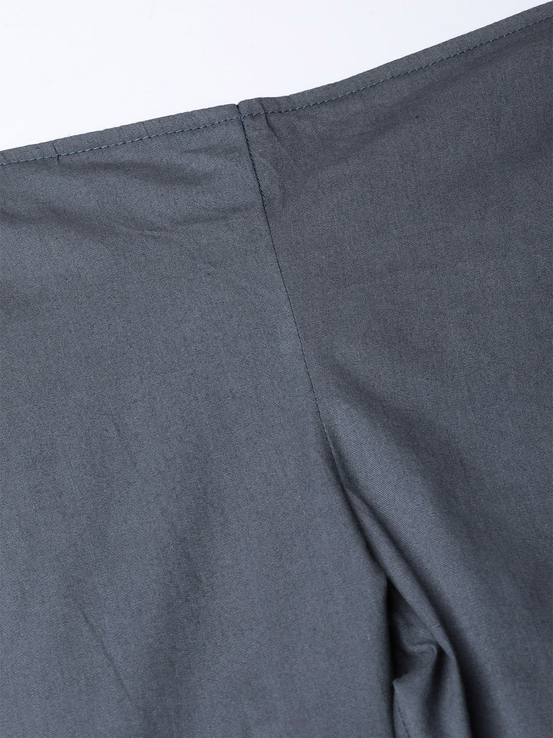Jompers Women Grey Smart Fit Solid Bottom Flared Trousers - Distacart
