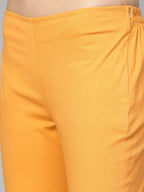 Jompers Women Mustard Smart Fit Solid Bottom Flared Trousers - Distacart