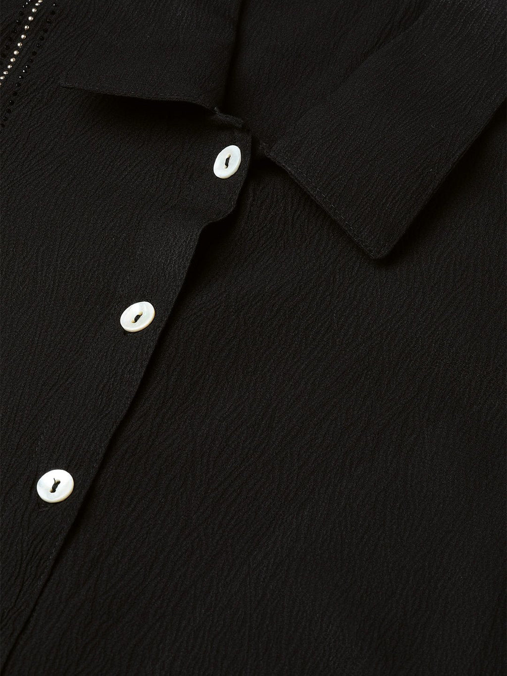 Jompers Women Black Regular Fit Crinkled Effect Casual Shirt - Distacart