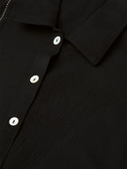 Jompers Women Black Regular Fit Crinkled Effect Casual Shirt - Distacart