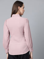Jompers Women Purple Regular Fit Crinkled Effect Casual Shirt - Distacart