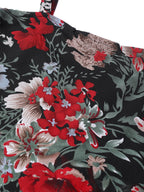 Jompers Women Black & Red Printed Tiered Top - Distacart