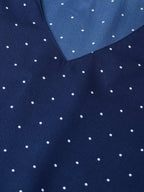 Jompers Women Navy Blue & White Printed A-Line Top - Distacart