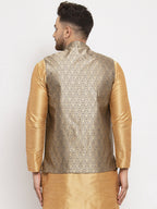 Jompers Men's Grey Woven Nehru Jacket