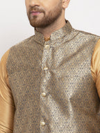 Jompers Men's Grey Woven Nehru Jacket