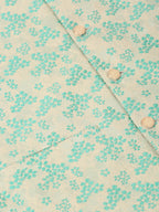 Jompers Men's Sky Blue Floral Design Nehru Jacket