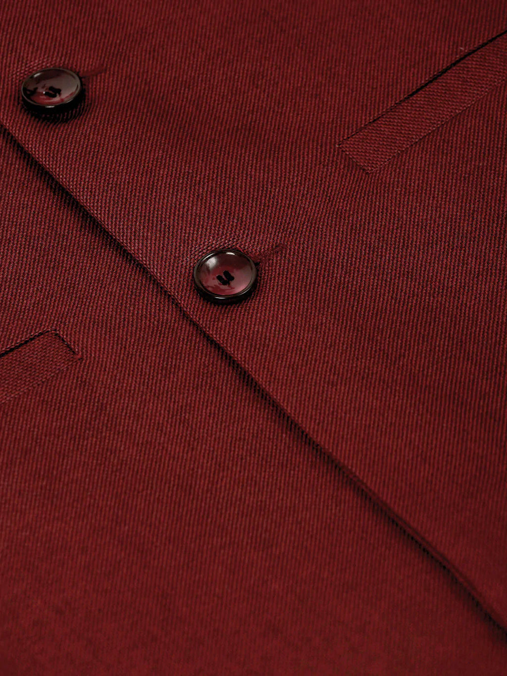 Jompers Men's Maroon Solid Woven Sleeveless Nehru Jackets
