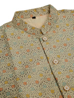 Jompers Men's Grey Embroidered Nehru Jacket