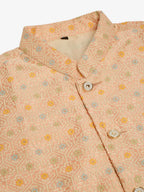 Jompers Men's Pink Embroidered Nehru Jacket