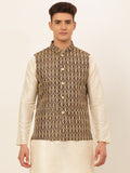 Jompers Men's Embroidered Waistcoat - Brown