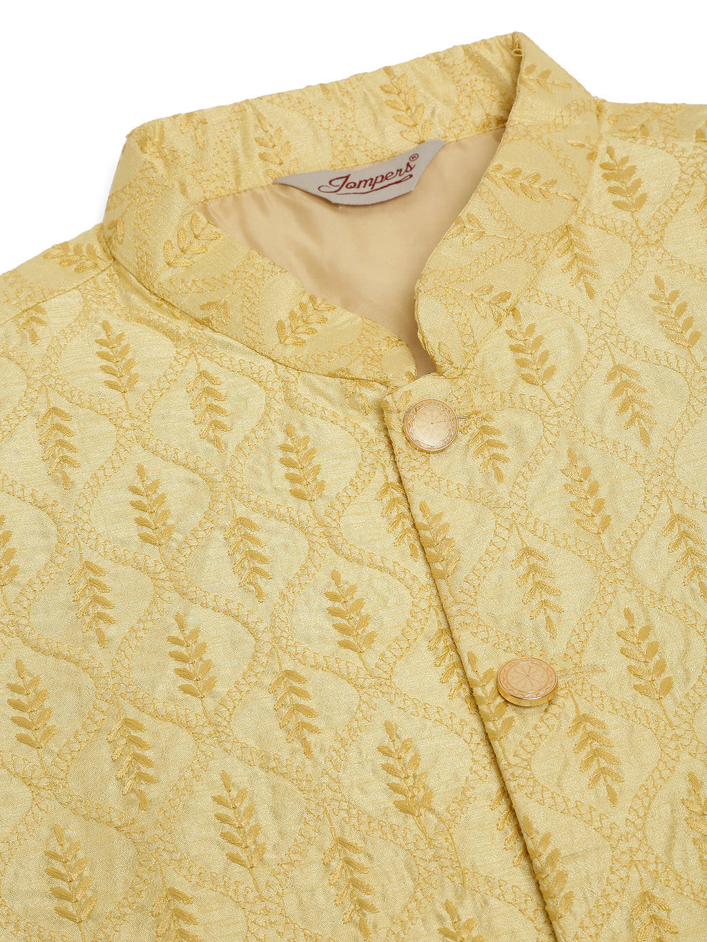 Jompers Men's Embroidered Waistcoat - Golden