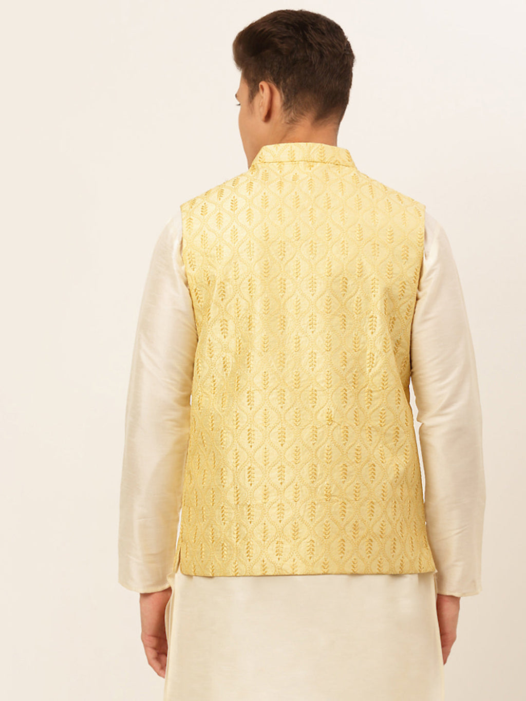 Jompers Men's Embroidered Waistcoat - Golden