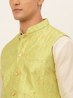 Jompers Men's Embroidered Waistcoat - Green