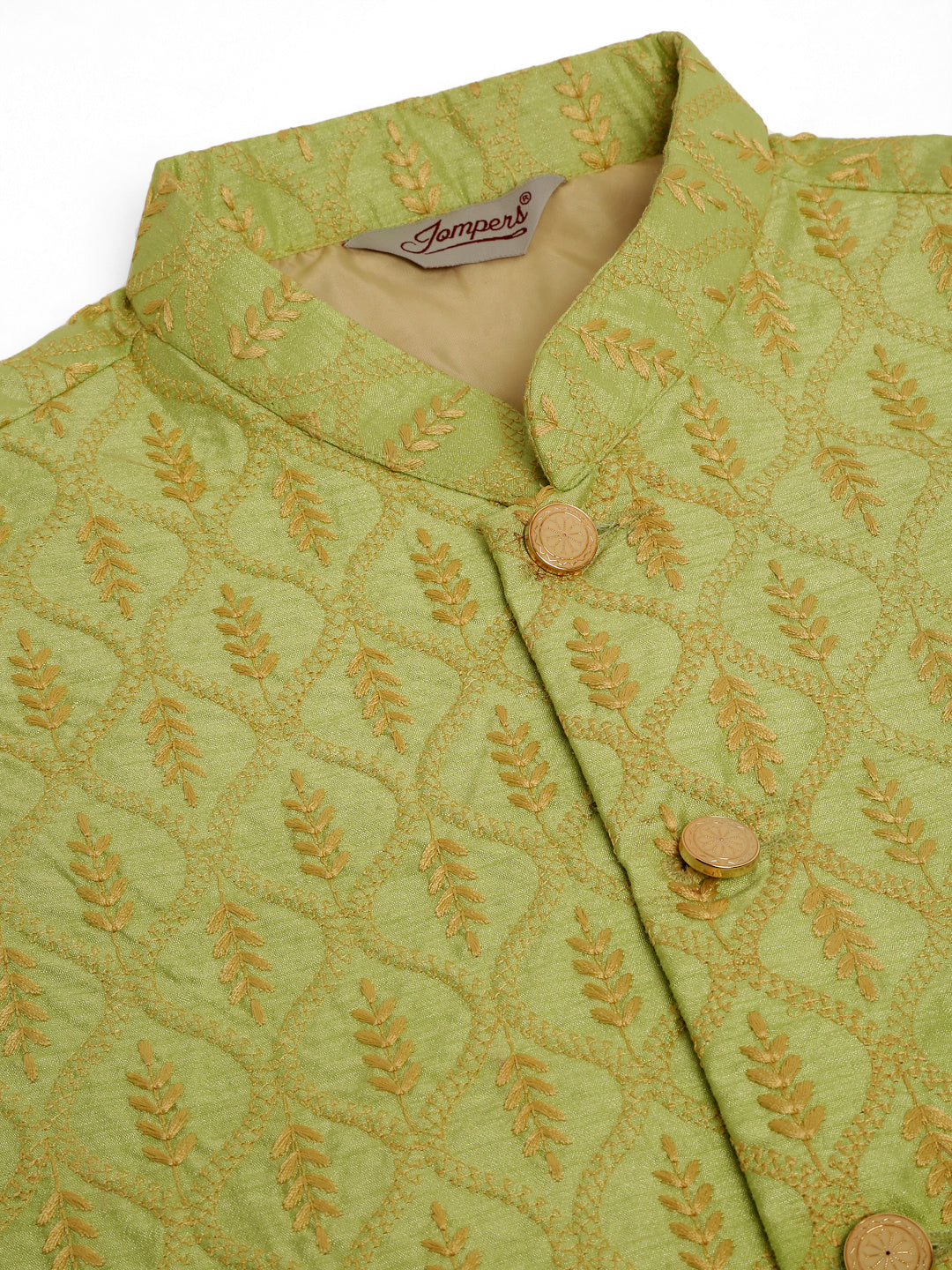 Jompers Men's Embroidered Waistcoat - Green