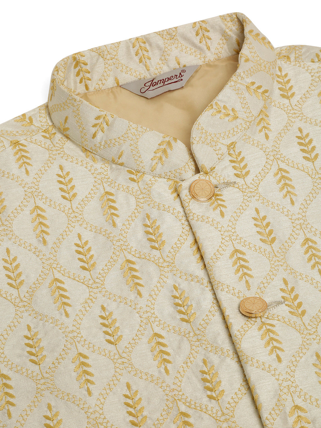 Jompers Men's Embroidered Waistcoat - Silver