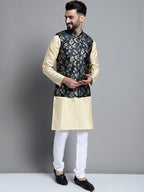 Jompers Men's Woven Design Nehru Jacket - Grey