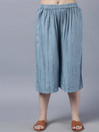 Myshka Stylish Grey Viscose 3/4 Sleeve Women's Kurta Palazzo Set - Distacart