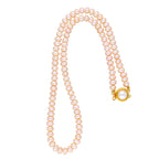 J Pearls New Single Line Peach Pearl Necklace - Real Pearl Jewelry - Distacart