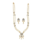 J Pearls Heena 3 Lines Rani Haar Necklace