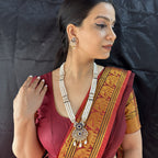 J Pearls Heena 3 Lines Rani Haar Necklace