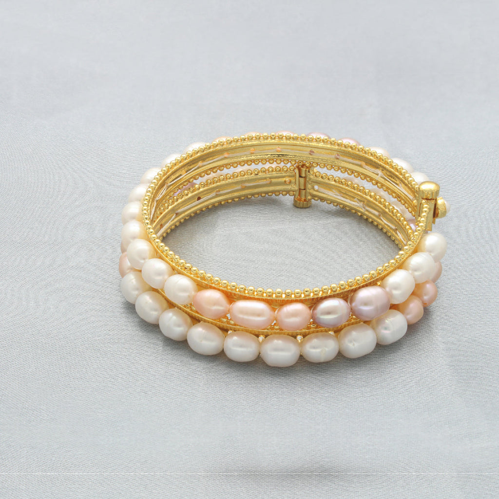 J Pearls Classic Pearl Bangles - Distacart