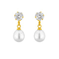 J Pearls White Drop Pearl Earrings - Real Pearl Jewelry - Distacart