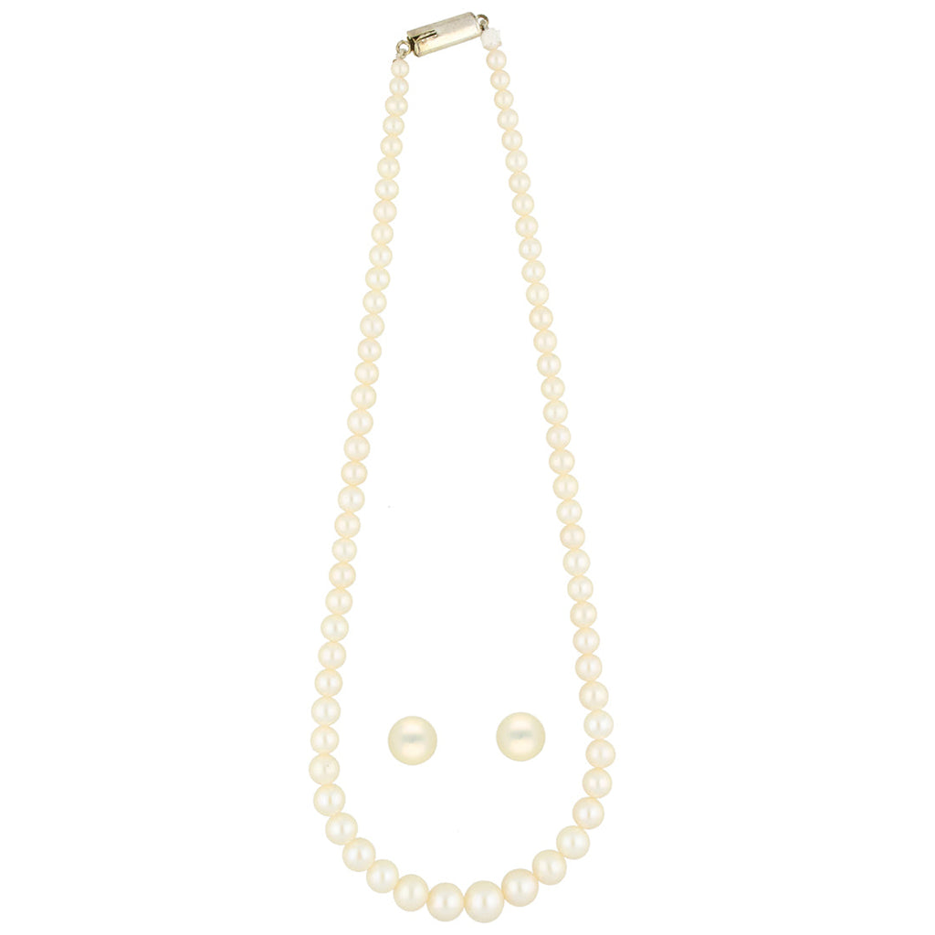 J Pearls Single Line Round Pearl Necklace - Real Pearl Jewelry - Distacart