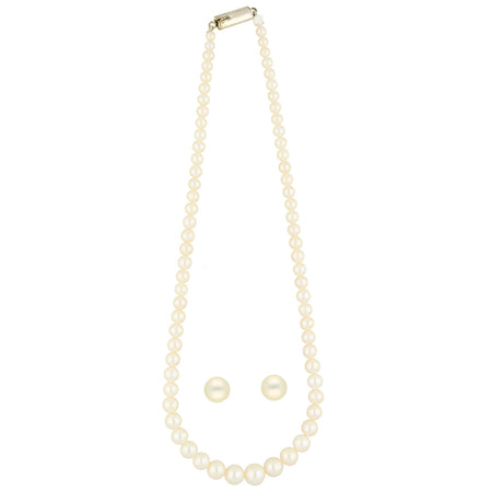 J Pearls Single Line Round Pearl Necklace - Real Pearl Jewelry