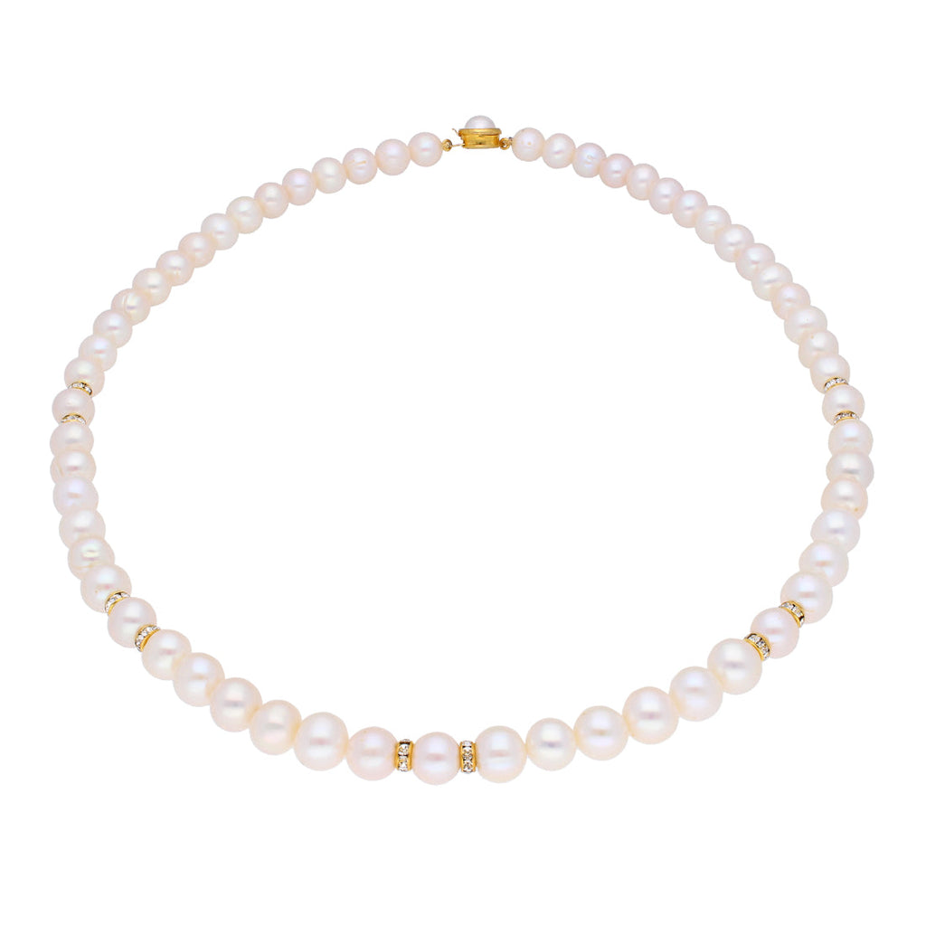J Pearls Charming Pearl Necklace - Real Pearl Jewelry - Distacart