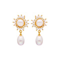 J Pearls Blazing Pearl Earrings - Real Pearl Jewelry - Distacart