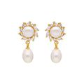 J Pearls Shine Pearl Earrings - Real Pearl Jewelry - Distacart
