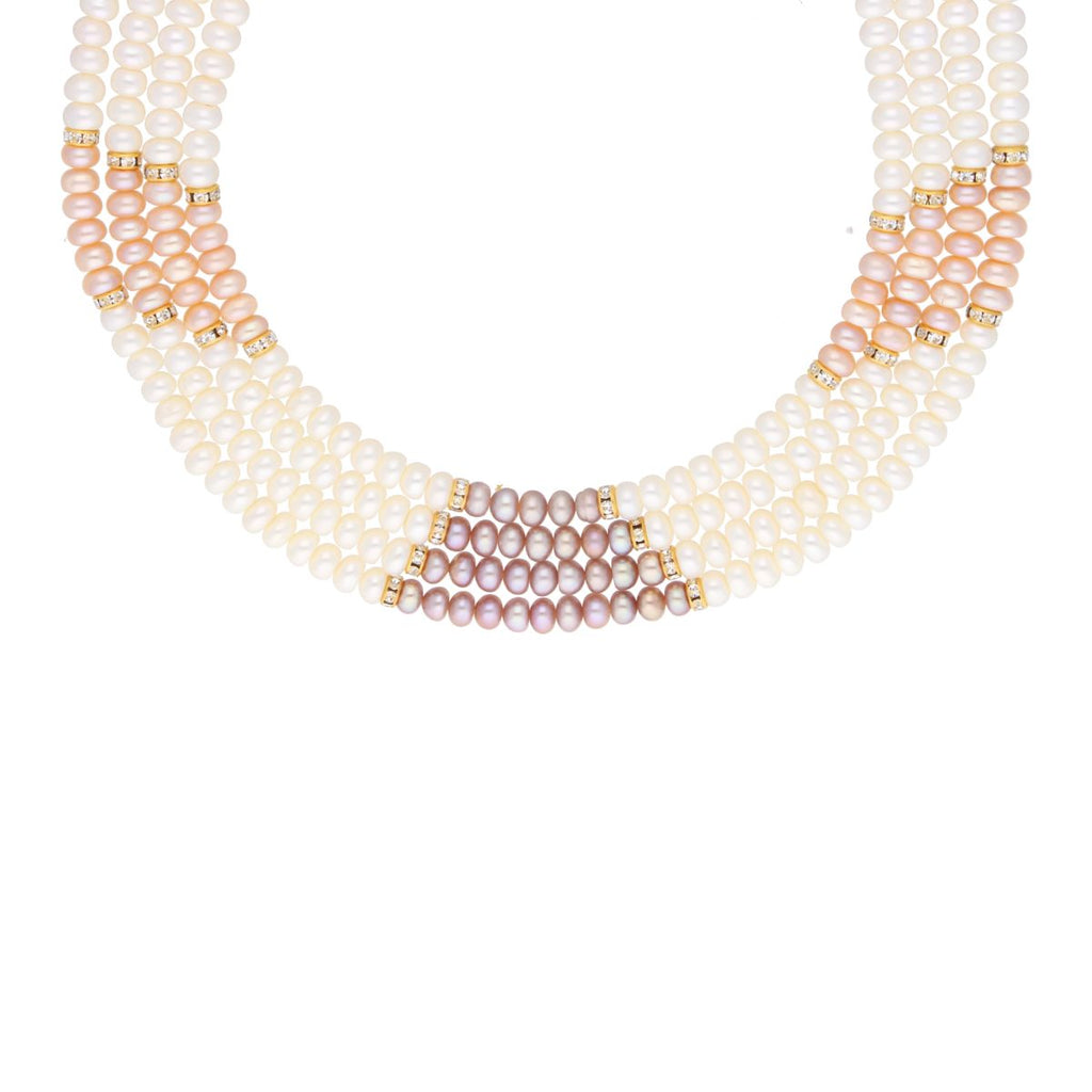 J Pearls 4 Line Pearl Set - Real Pearl Jewelry - Distacart