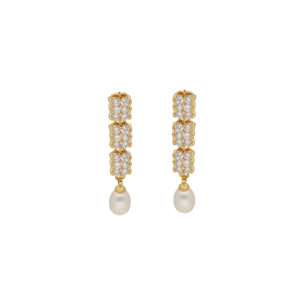 J Pearls Shine Stone Pearl Necklace - Real Pearl Jewelry - Distacart