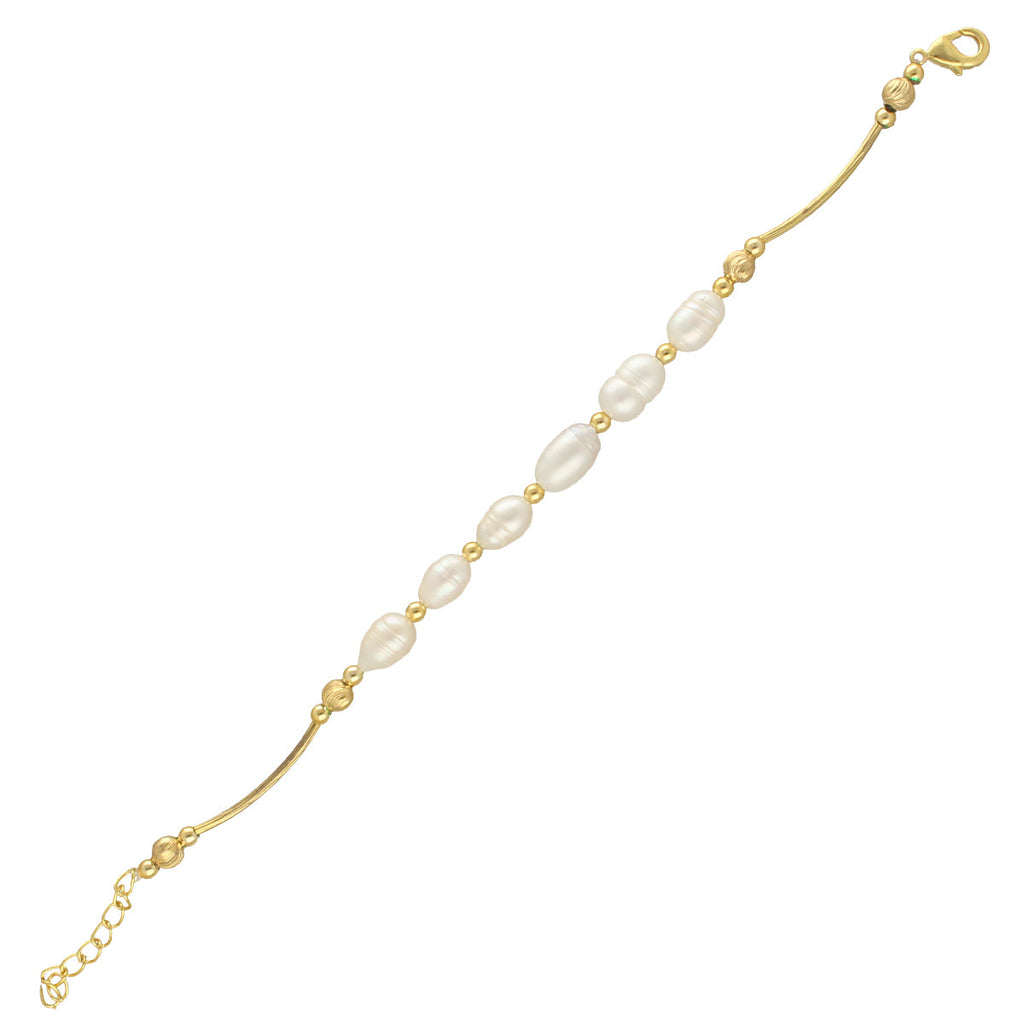 J Pearls Zenia 1 Line Pearl Bracelet - Distacart