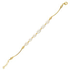 J Pearls Zenia 1 Line Pearl Bracelet - Distacart