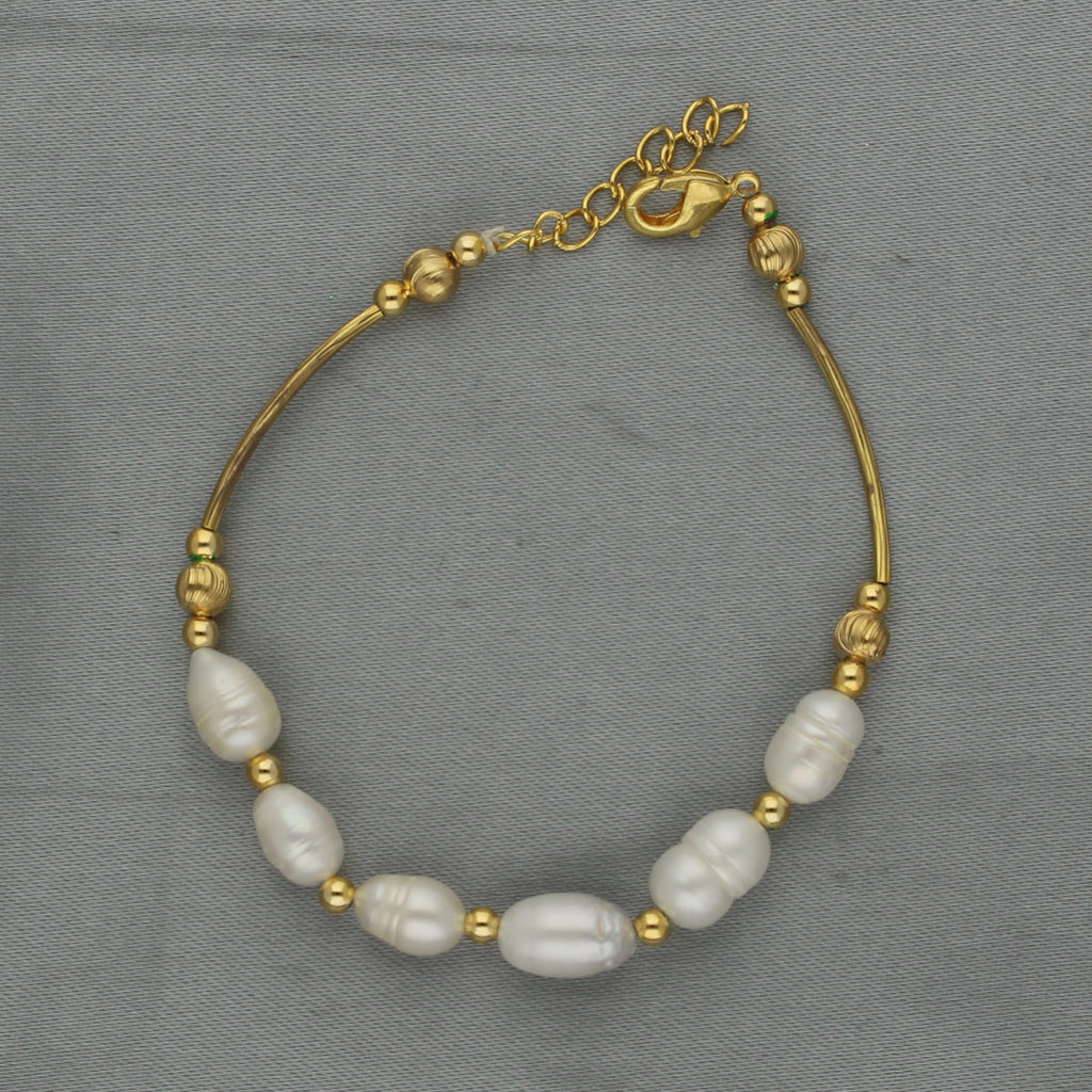 J Pearls Zenia 1 Line Pearl Bracelet - Distacart