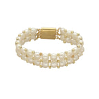 J Pearls Zaida 2 Lines Pearl Bracelet - Distacart