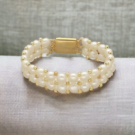 J Pearls Zaida 2 Lines Pearl Bracelet