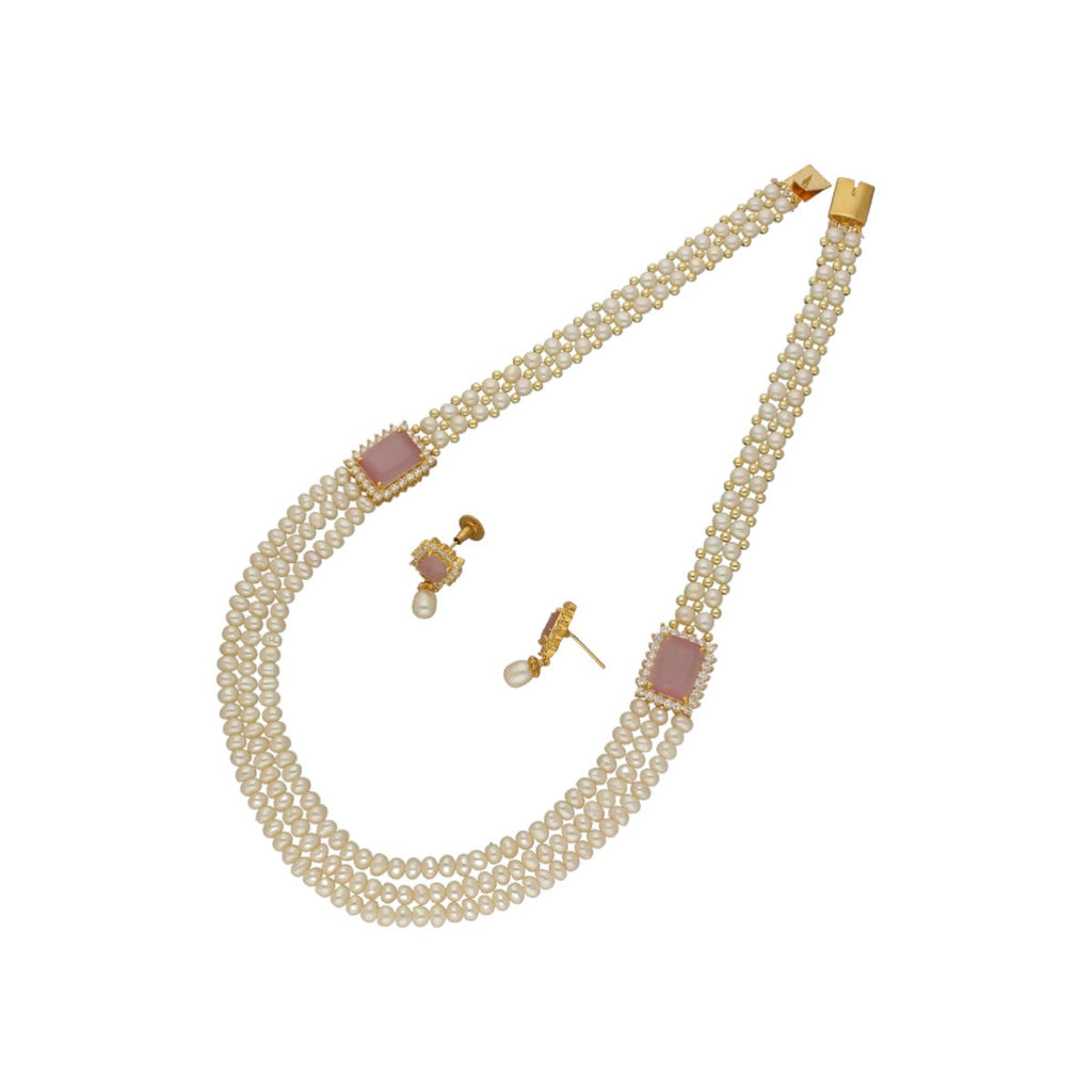 J Pearls Eva 3 String Pearl Necklace