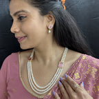 J Pearls Eva 3 String Pearl Necklace