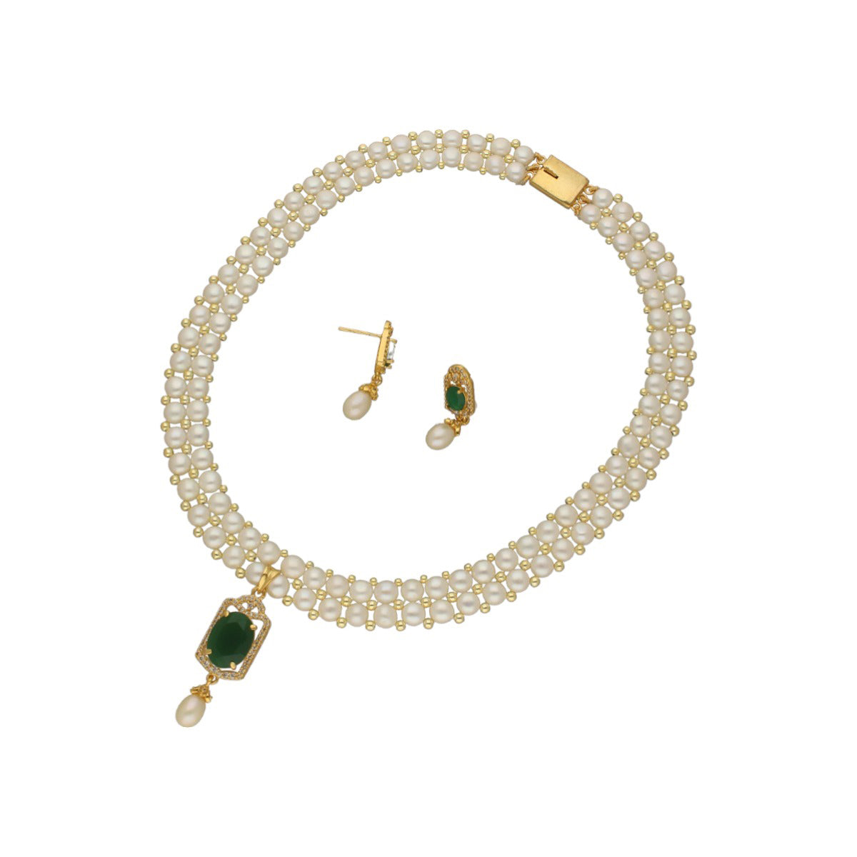 J Pearls Hiya 2 Lines Pearl Necklace