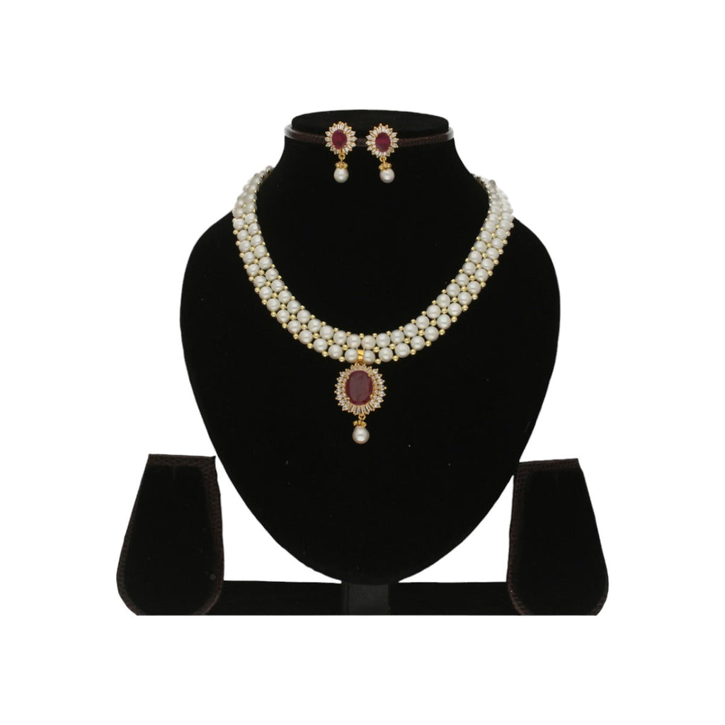 J Pearls Falak 2 Lines Pearl Necklace