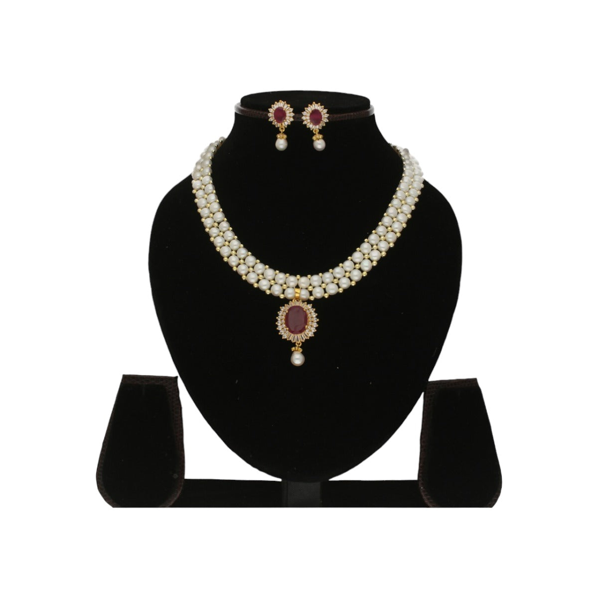J Pearls Falak 2 Lines Pearl Necklace