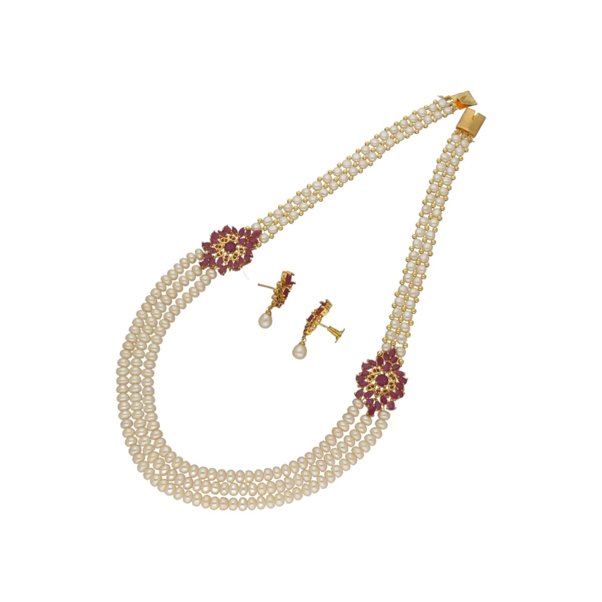 J Pearls Fani 3 Lines Pearl Necklace