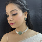 J Pearls 2 String White Pearl Choker