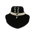 J Pearls Dual Line White Pearl Choker