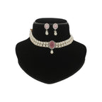J Pearls Designer 2 Lines White Pearl Choker